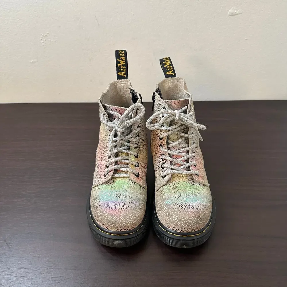 Dr. Martens shimmering holographic